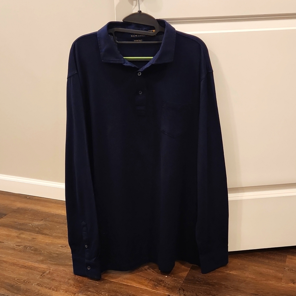 Polo Ralph Lauren Mens long sleeve shirt navy blue size xl